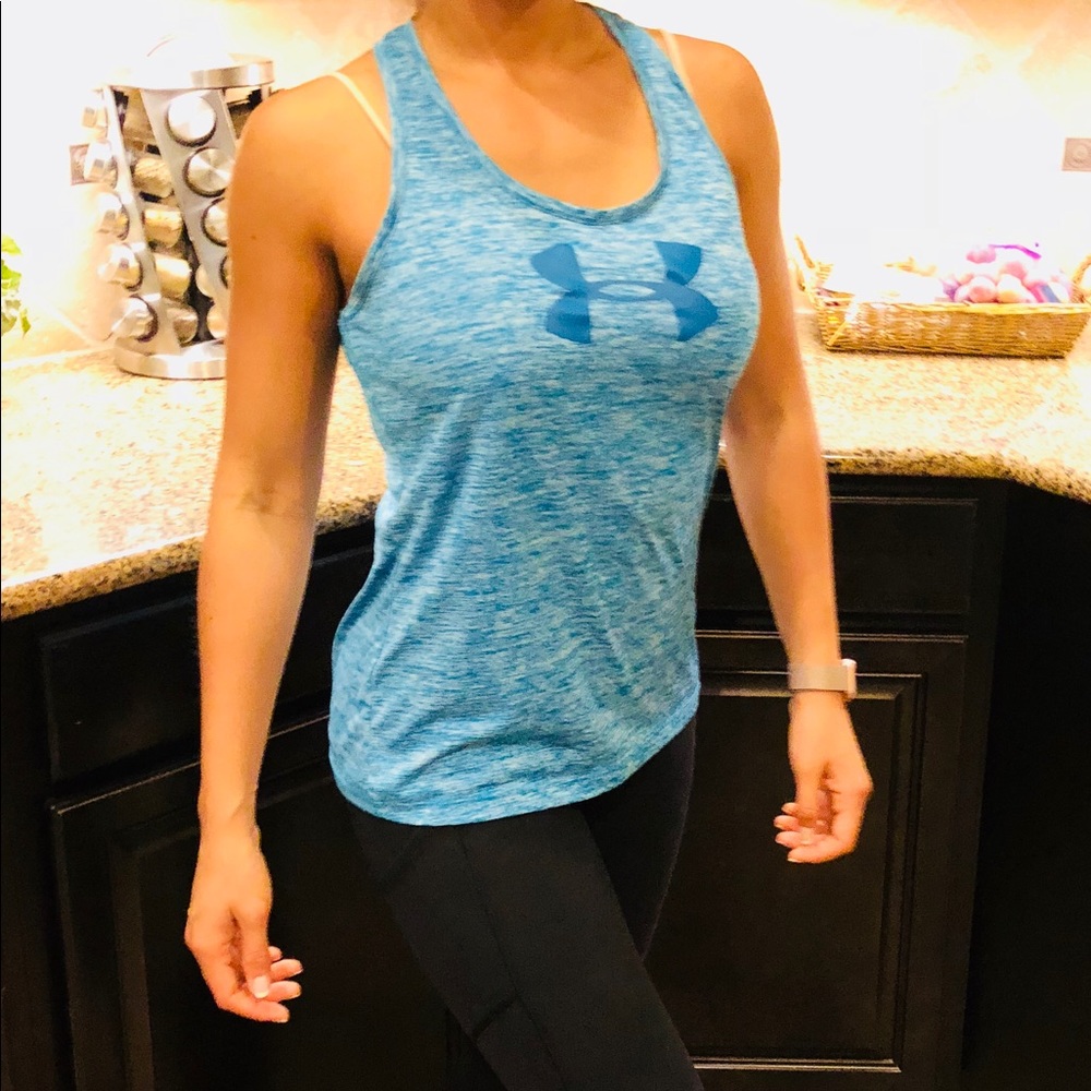 Blue under armour tank